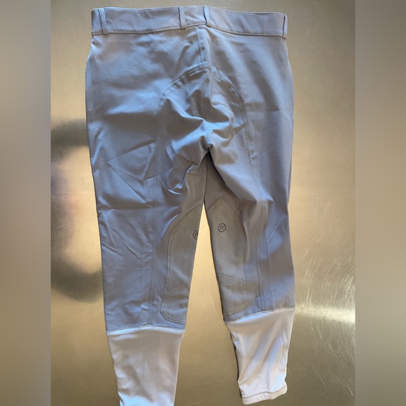NWOT Ovation light gray equestrian knee patch breeches 34 - Picture 3 of 5